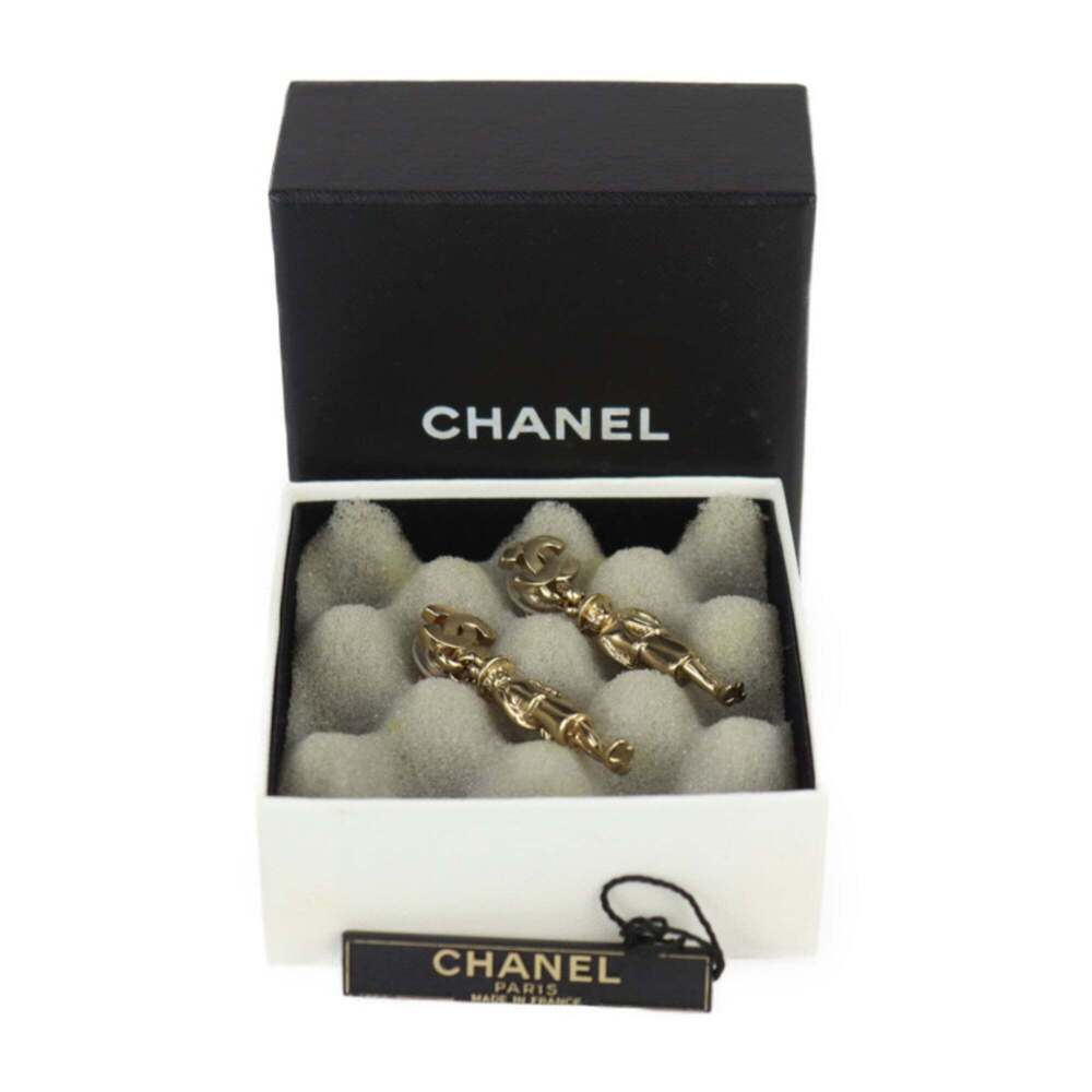 CHANEL Gold Logo Earrings - Picture 8 of 8